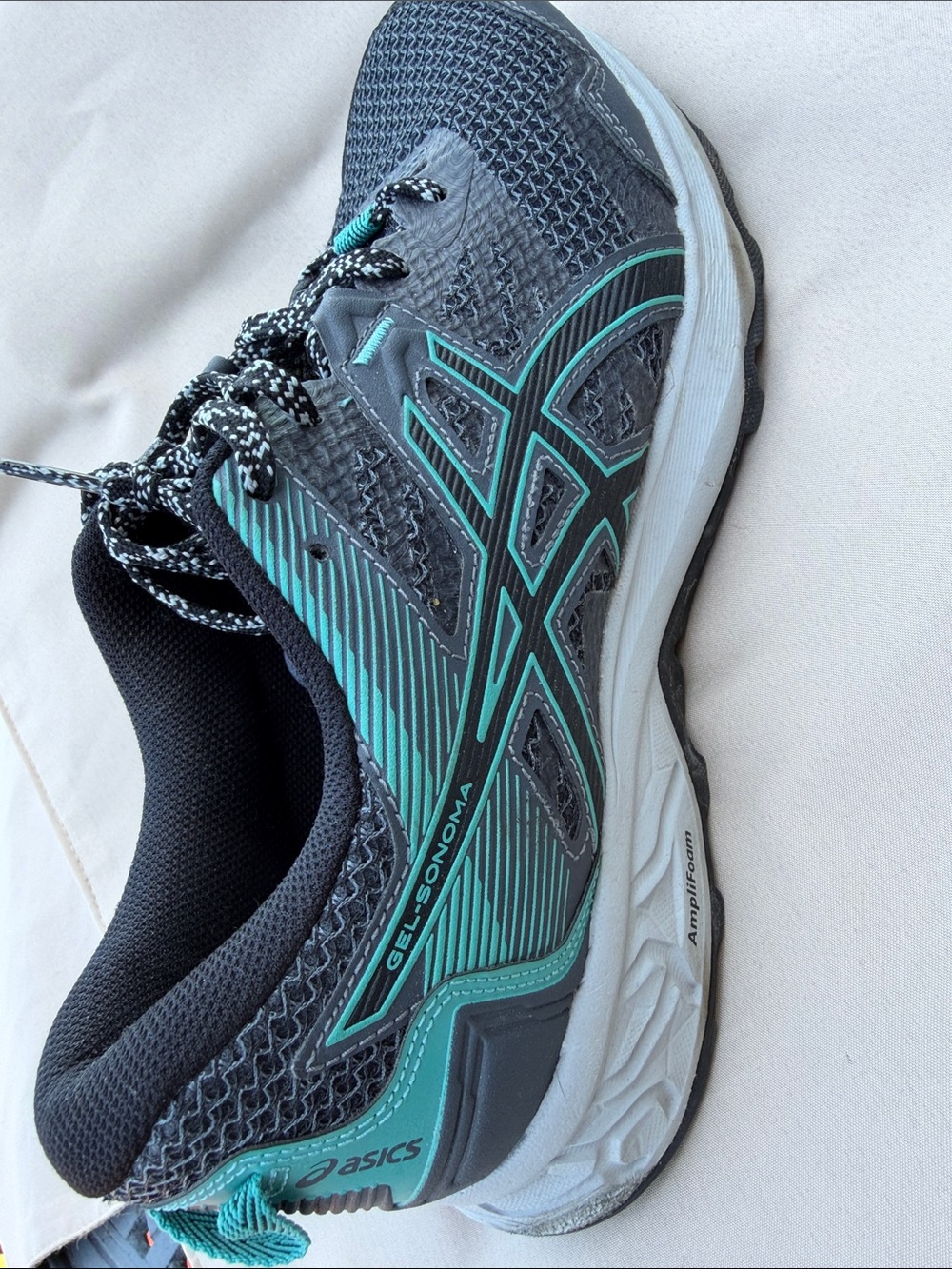 Asics Women's Gel-Sonoma Trail Runner in Gray & Teal